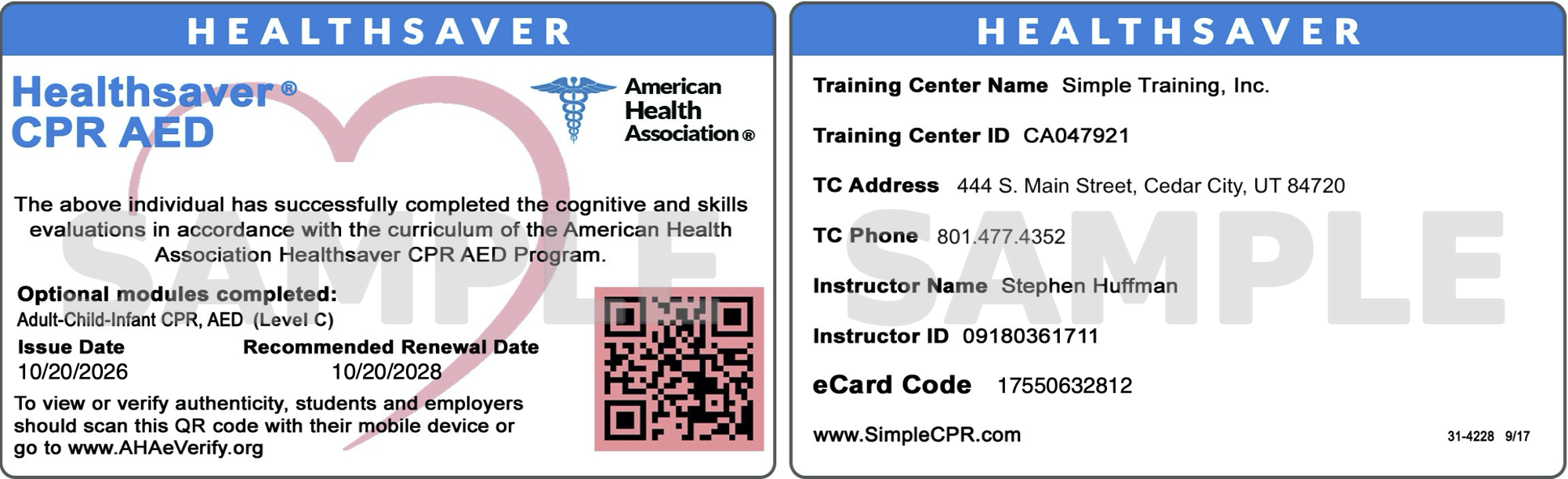 Sample Cards