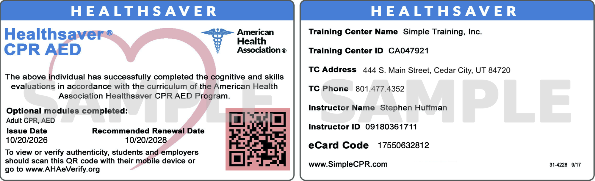 Sample Cards
