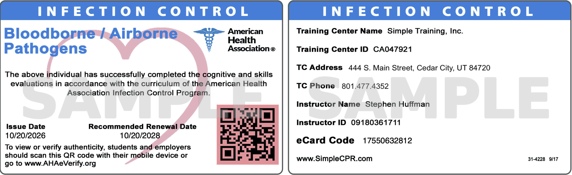 Sample Cards