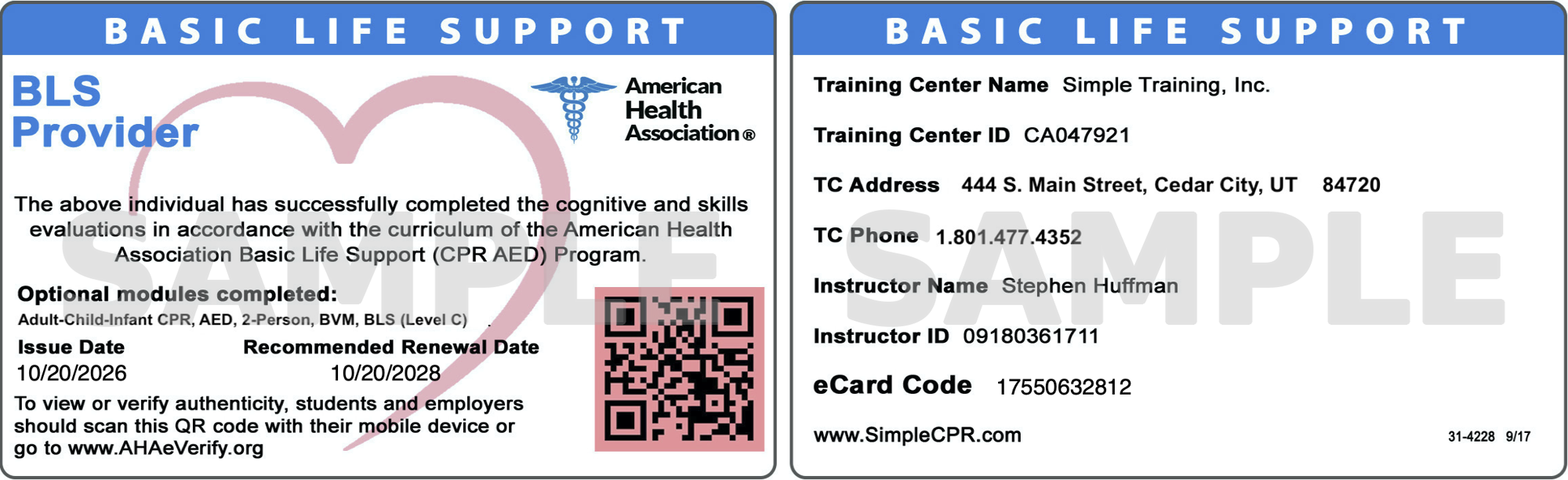 Sample Cards